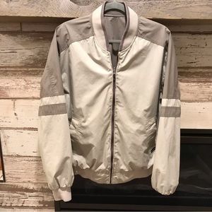 Men’s Large Reversible Tan / Beige Bomber Jacket